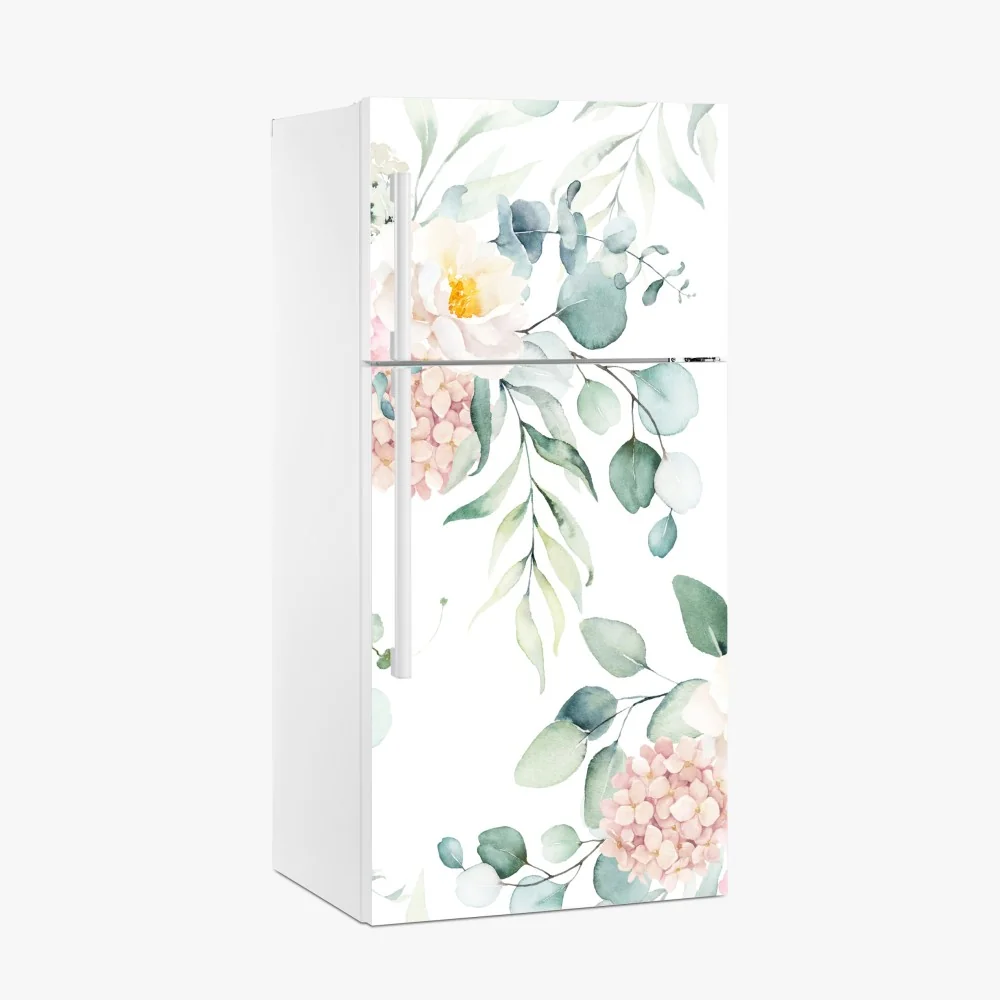 Kühlschrankaufkleber zarter aquarellblumenstrauß – Wallnifity®