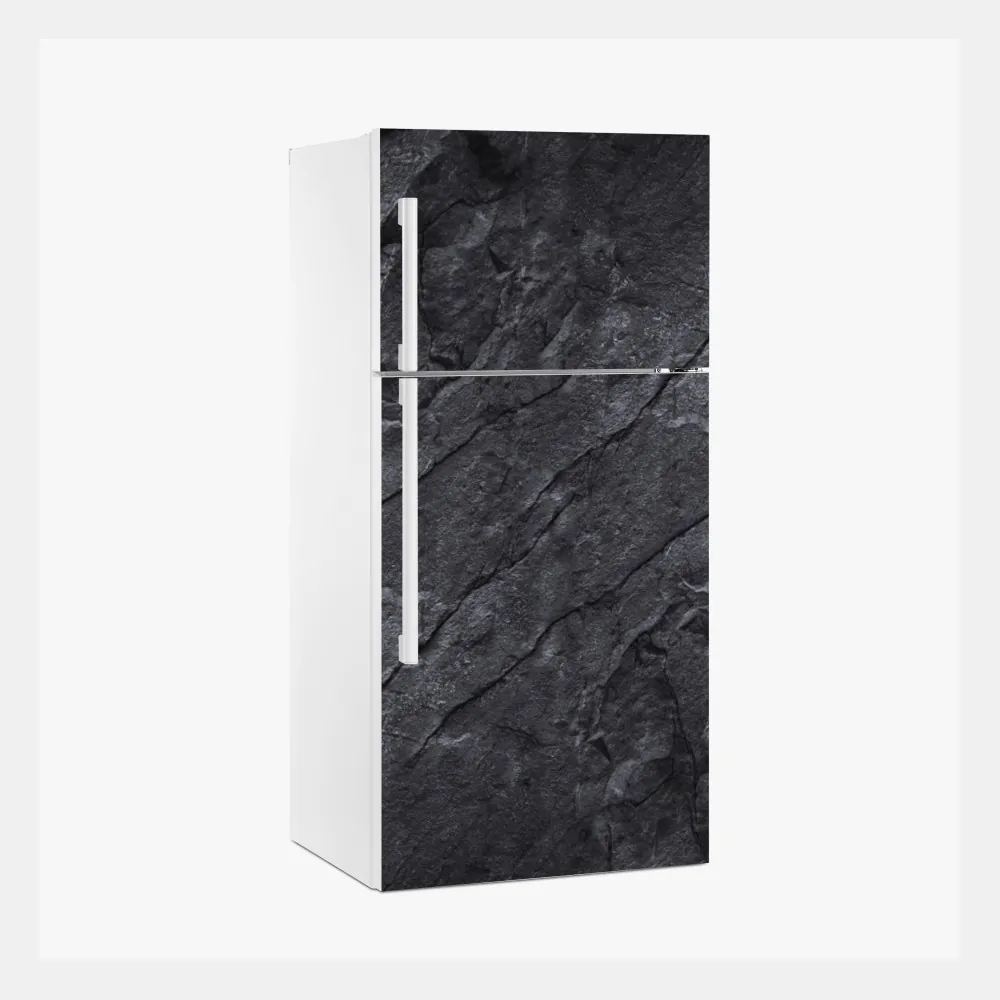 Kühlschrankaufkleber dunkle steintextur – Wallnifity®