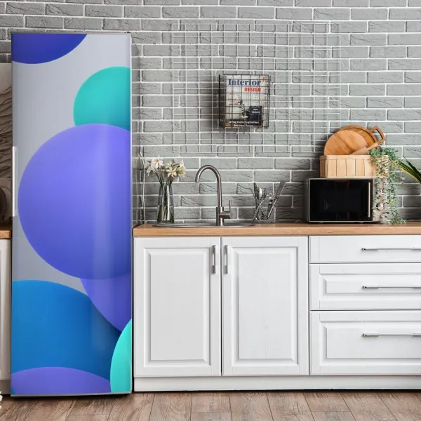 Kühlschrankaufkleber aquarell eukalyptusblätter auf dunklem hintergrund – Wallnifity®