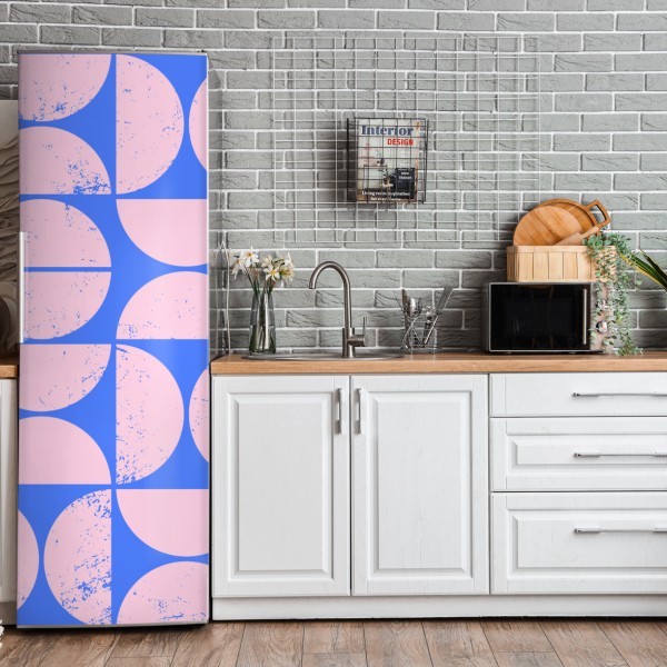 Kühlschrankaufkleber aquarellmuster mit vögeln und rosen – Wallnifity®