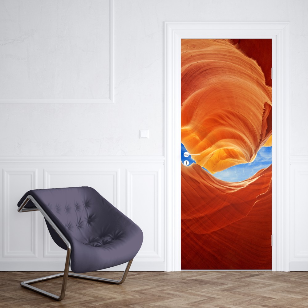 Türaufkleber Antelope Canyon geschwungene sandsteinformationen – Wallnifity® Türaufkleber Antelope Canyon geschwungene sandsteinformationen – Wallnifity®
