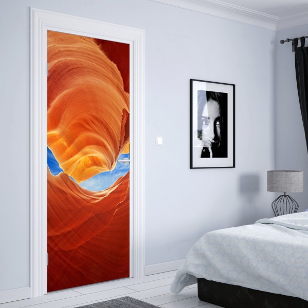Türaufkleber Antelope Canyon geschwungene sandsteinformationen – Wallnifity® Türaufkleber Antelope Canyon geschwungene sandsteinformationen – Wallnifity®