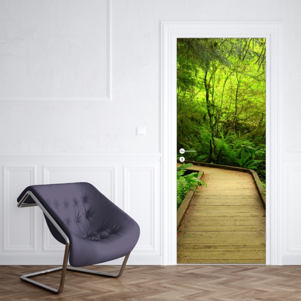 Türaufkleber pastellfarbenes geometrisches muster mit halbkreisen – Wallnifity®
