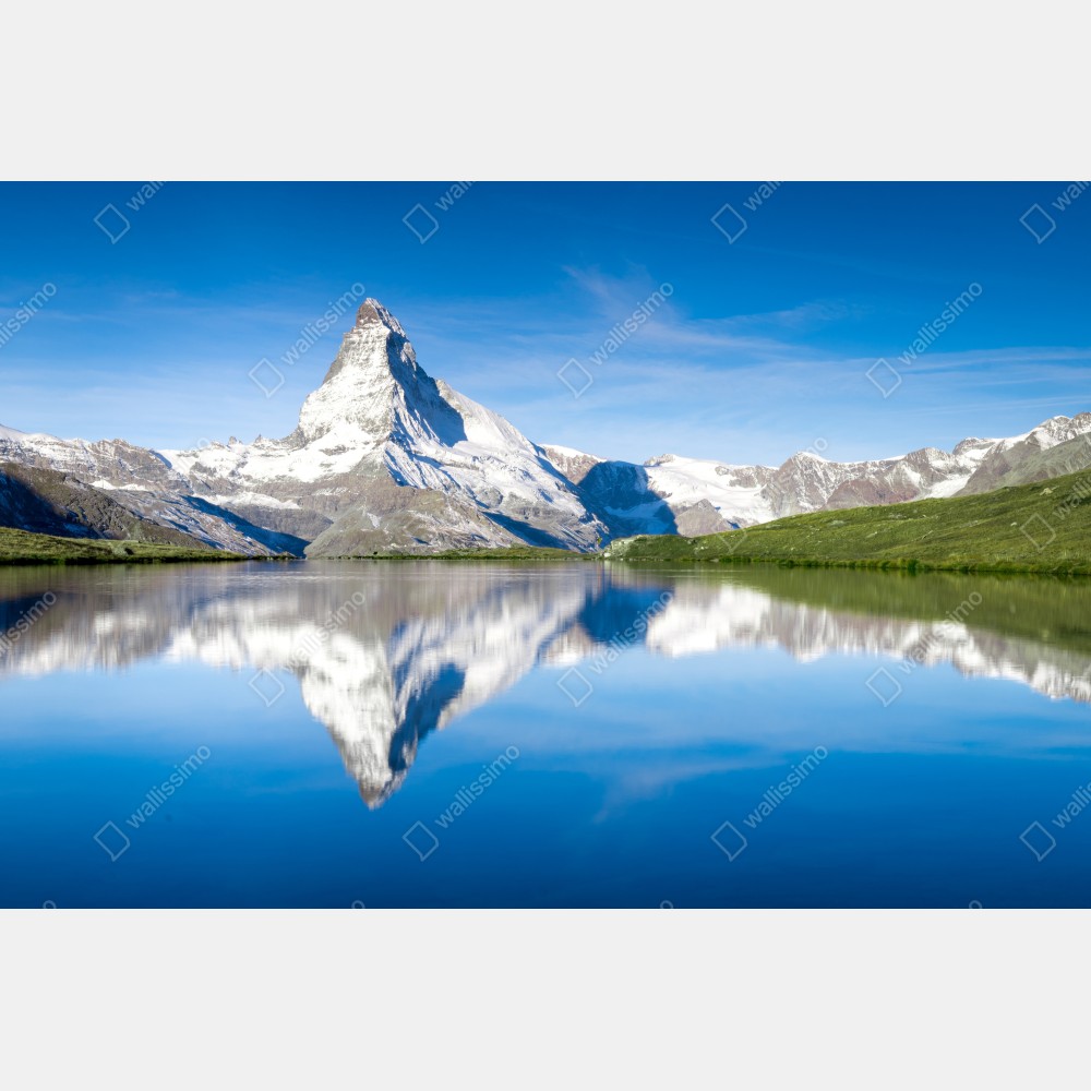 Türaufkleber majestätische bergspiegelung über alpensee – Wallnifity® Türaufkleber majestätische bergspiegelung über alpensee – Wallnifity®