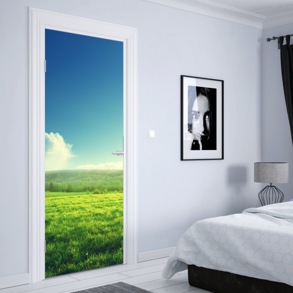 Türaufkleber sonnenuntergang an der felsigen küste – Wallnifity®