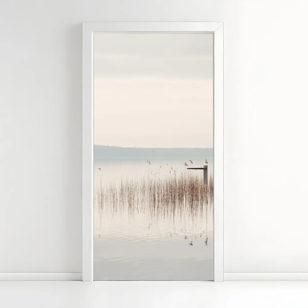 Türaufkleber ruhige schilfzone am see – Wallnifity®