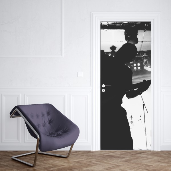 Türaufkleber gitaristensilhouette bei einem live-konzert – Wallnifity® Türaufkleber gitaristensilhouette bei einem live-konzert – Wallnifity®