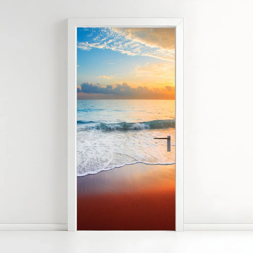 Türaufkleber ruhiger sonnenuntergang über dem meer – Wallnifity® Türaufkleber ruhiger sonnenuntergang über dem meer – Wallnifity®