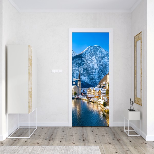 Türaufkleber winterruhe in Hallstatt — alpendorf am see – Wallnifity® Türaufkleber winterruhe in Hallstatt — alpendorf am see – Wallnifity®