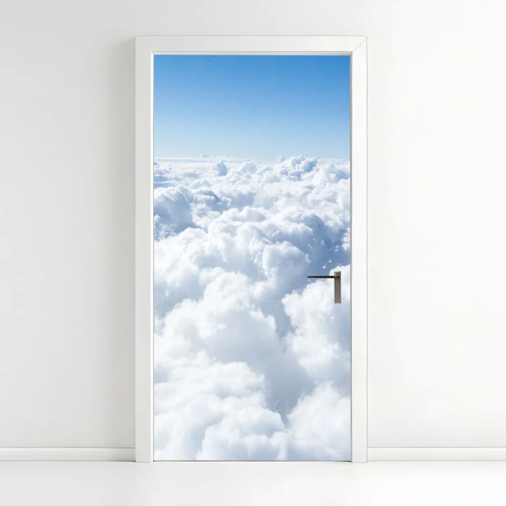 Türaufkleber ruhige wolkenlandschaft aus der luft – Wallnifity® Türaufkleber ruhige wolkenlandschaft aus der luft – Wallnifity®