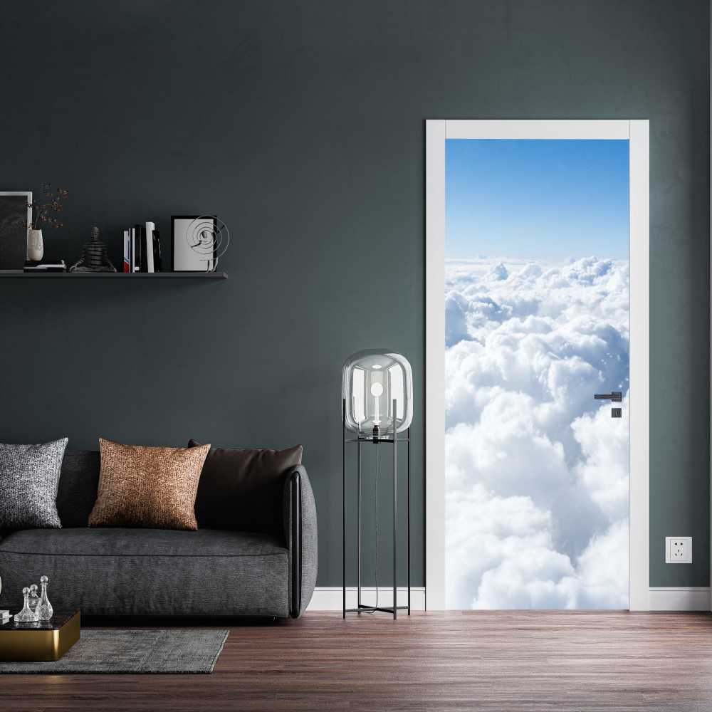 Türaufkleber ruhige wolkenlandschaft aus der luft – Wallnifity® Türaufkleber ruhige wolkenlandschaft aus der luft – Wallnifity®