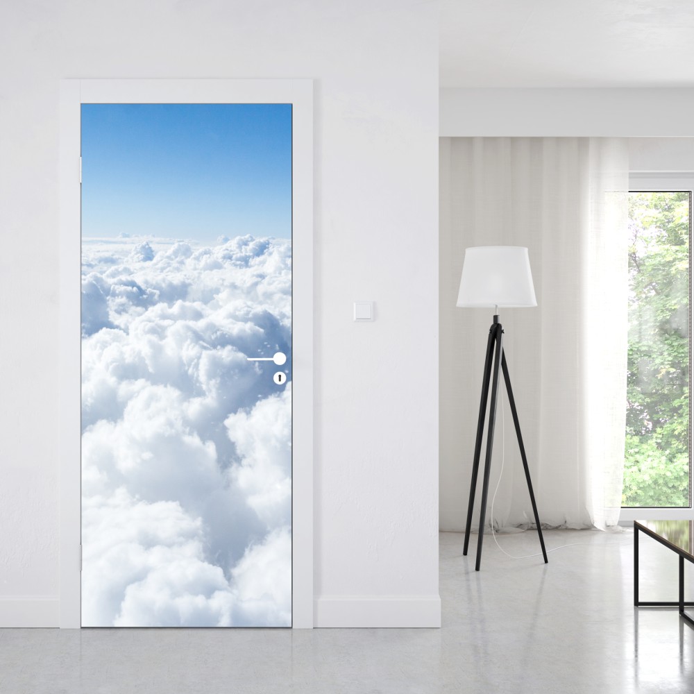 Türaufkleber ruhige wolkenlandschaft aus der luft – Wallnifity® Türaufkleber ruhige wolkenlandschaft aus der luft – Wallnifity®