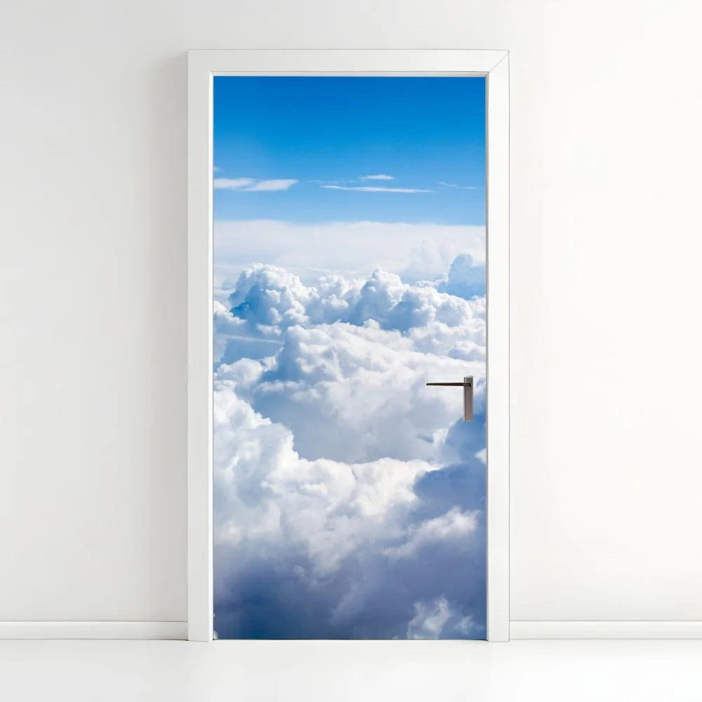 Türaufkleber ruhige wolkenlandschaft am blauen himmel – Wallnifity® Türaufkleber ruhige wolkenlandschaft am blauen himmel – Wallnifity®