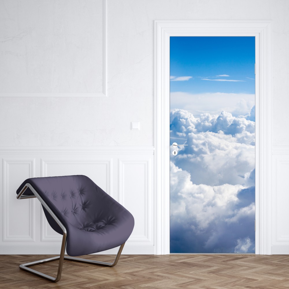 Türaufkleber ruhige wolkenlandschaft am blauen himmel – Wallnifity® Türaufkleber ruhige wolkenlandschaft am blauen himmel – Wallnifity®