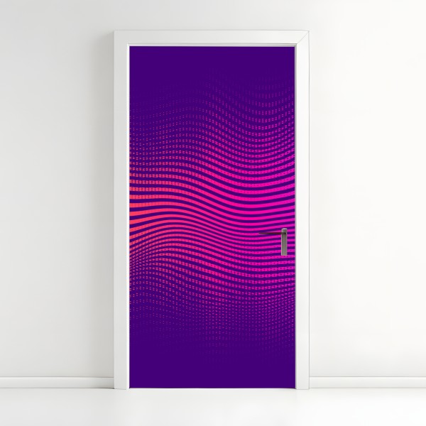 Türaufkleber leuchtender lila 3d bandwirbel – Wallnifity®