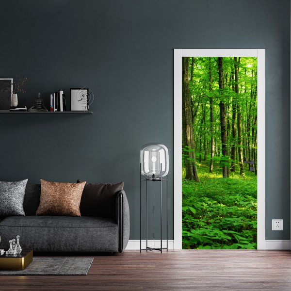 Türaufkleber tropisches kakadu-blumenmuster – Wallnifity®