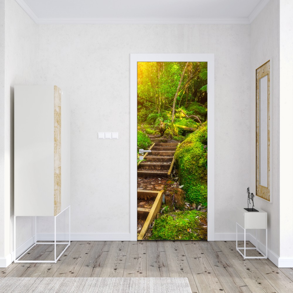 Türaufkleber moosiger regenwaldpfad auf der Tasman-Halbinsel – Wallnifity® Türaufkleber moosiger regenwaldpfad auf der Tasman-Halbinsel – Wallnifity®