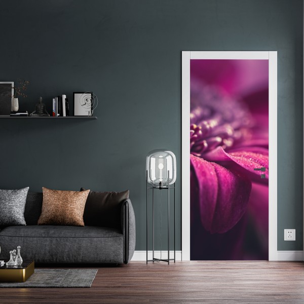 Türaufkleber leuchtende gelbe sonnenblumen in nahaufnahme – Wallnifity®