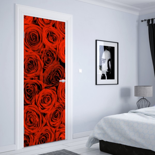 Türaufkleber elegantes goldenes geometrisches blattmuster – Wallnifity®