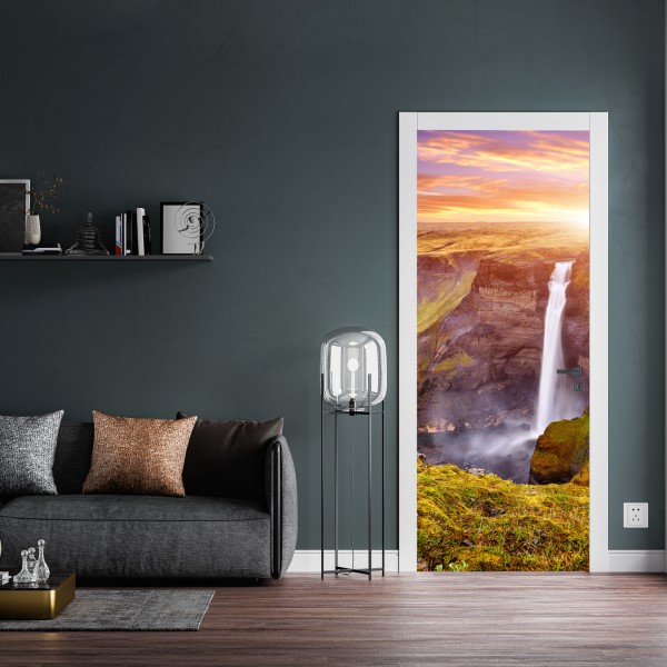 Türaufkleber Dubai skyline in der goldenen stunde – Wallnifity®