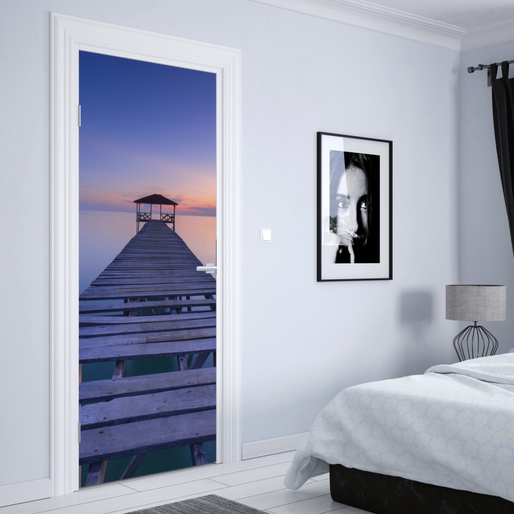 Türaufkleber ruhiger steg bei sonnenuntergang – Wallnifity® Türaufkleber ruhiger steg bei sonnenuntergang – Wallnifity®