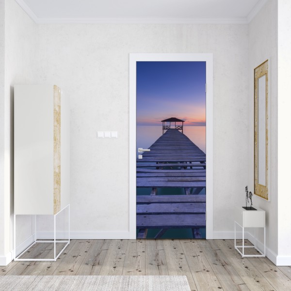 Türaufkleber ruhiger steg bei sonnenuntergang – Wallnifity® Türaufkleber ruhiger steg bei sonnenuntergang – Wallnifity®