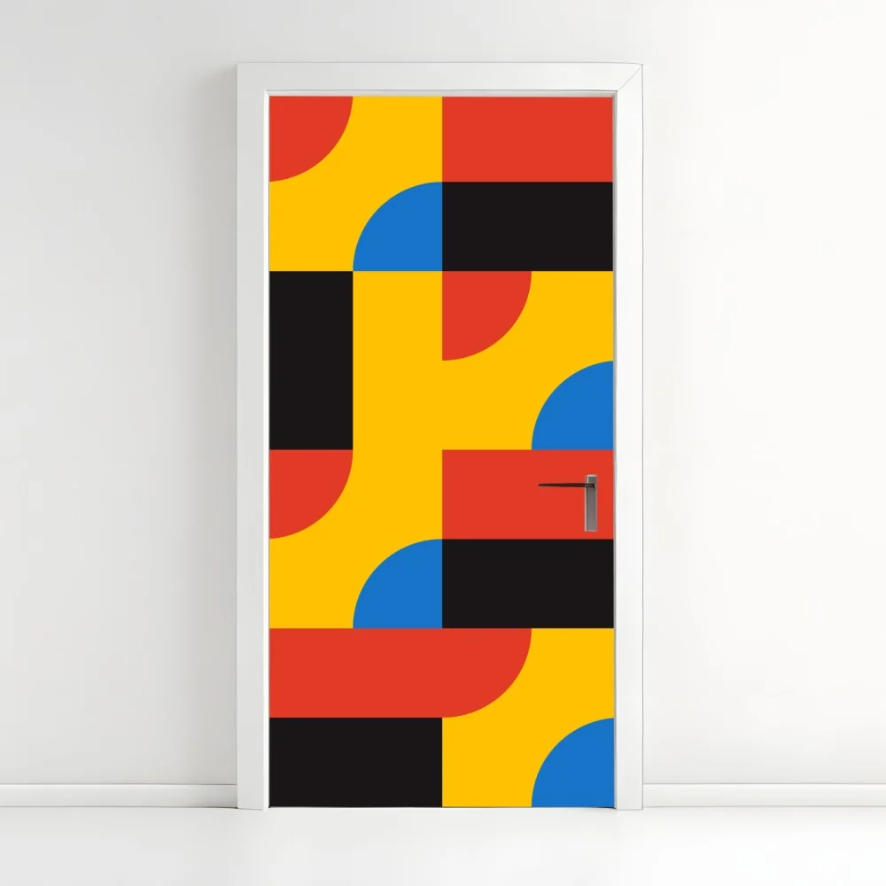 Türaufkleber kräftiges geometrisches muster für die wand – Wallnifity® Türaufkleber kräftiges geometrisches muster für die wand – Wallnifity®