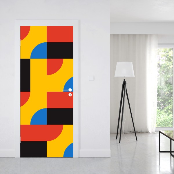 Türaufkleber kräftiges geometrisches muster für die wand – Wallnifity® Türaufkleber kräftiges geometrisches muster für die wand – Wallnifity®