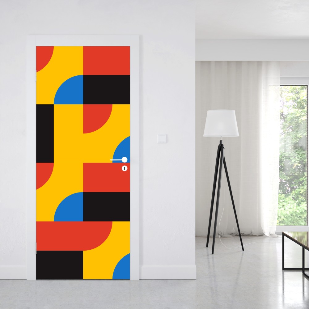 Türaufkleber kräftiges geometrisches muster für die wand – Wallnifity® Türaufkleber kräftiges geometrisches muster für die wand – Wallnifity®