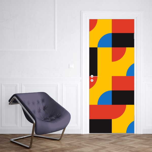Türaufkleber kräftiges geometrisches muster für die wand – Wallnifity® Türaufkleber kräftiges geometrisches muster für die wand – Wallnifity®
