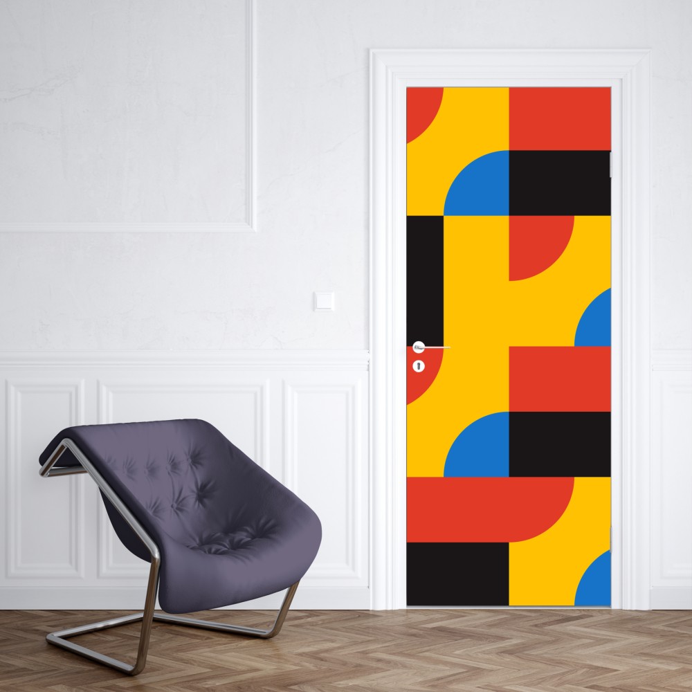 Türaufkleber kräftiges geometrisches muster für die wand – Wallnifity® Türaufkleber kräftiges geometrisches muster für die wand – Wallnifity®