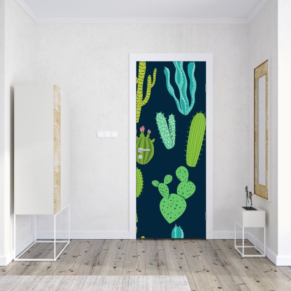 Türaufkleber tropisches aquarell botanikmuster – Wallnifity®