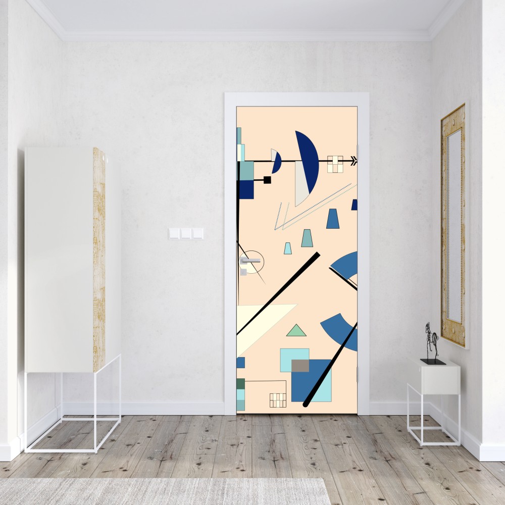 Türaufkleber geometrische pastellkomposition – Wallnifity® Türaufkleber geometrische pastellkomposition – Wallnifity®