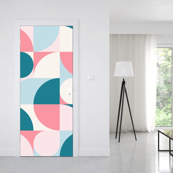 Türaufkleber pastell geometrische mosaik – Wallnifity® Türaufkleber pastell geometrische mosaik – Wallnifity®