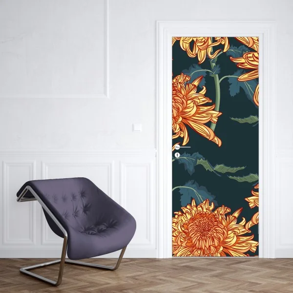 Türaufkleber geometrische pastellkomposition – Wallnifity®