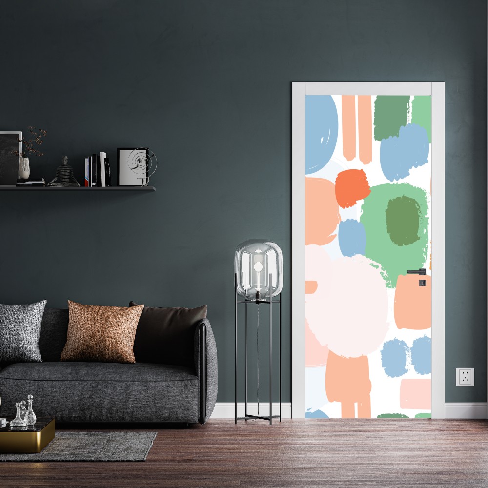 Türaufkleber pastell pinselstrich muster – Wallnifity® Türaufkleber pastell pinselstrich muster – Wallnifity®