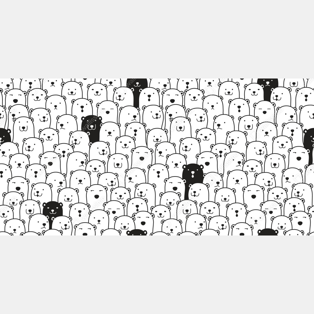 Türaufkleber niedliches muster mit bären – Wallnifity® Türaufkleber niedliches muster mit bären – Wallnifity®