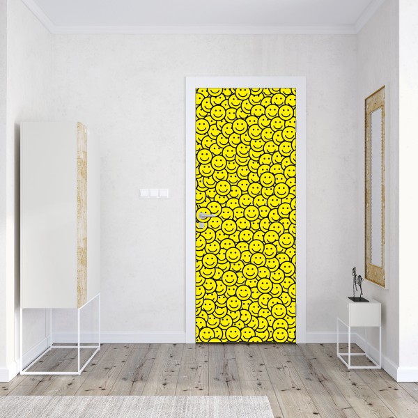 Türaufkleber zarte löwenzahnsamen in monochrom – Wallnifity®