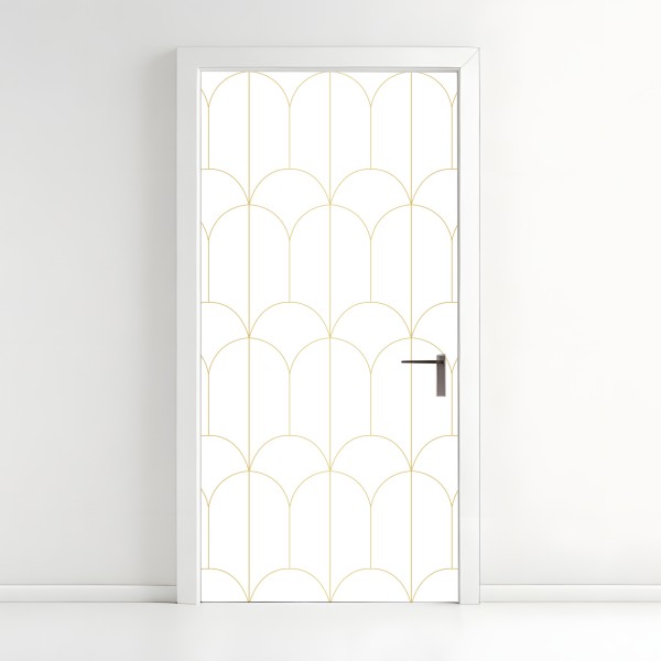 Türaufkleber goldenes art deco bogenmuster – Wallnifity® Türaufkleber goldenes art deco bogenmuster – Wallnifity®