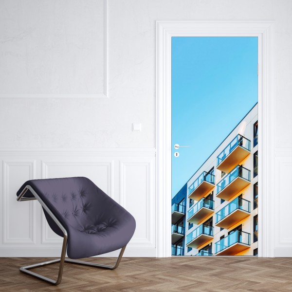 Türaufkleber skandinavische geometrische komposition – Wallnifity®