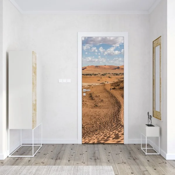 Türaufkleber weite wüstendünen unter blauem himmel – Wallnifity® Türaufkleber weite wüstendünen unter blauem himmel – Wallnifity®