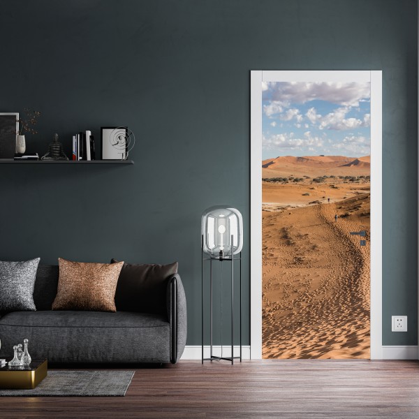 Türaufkleber weite wüstendünen unter blauem himmel – Wallnifity® Türaufkleber weite wüstendünen unter blauem himmel – Wallnifity®
