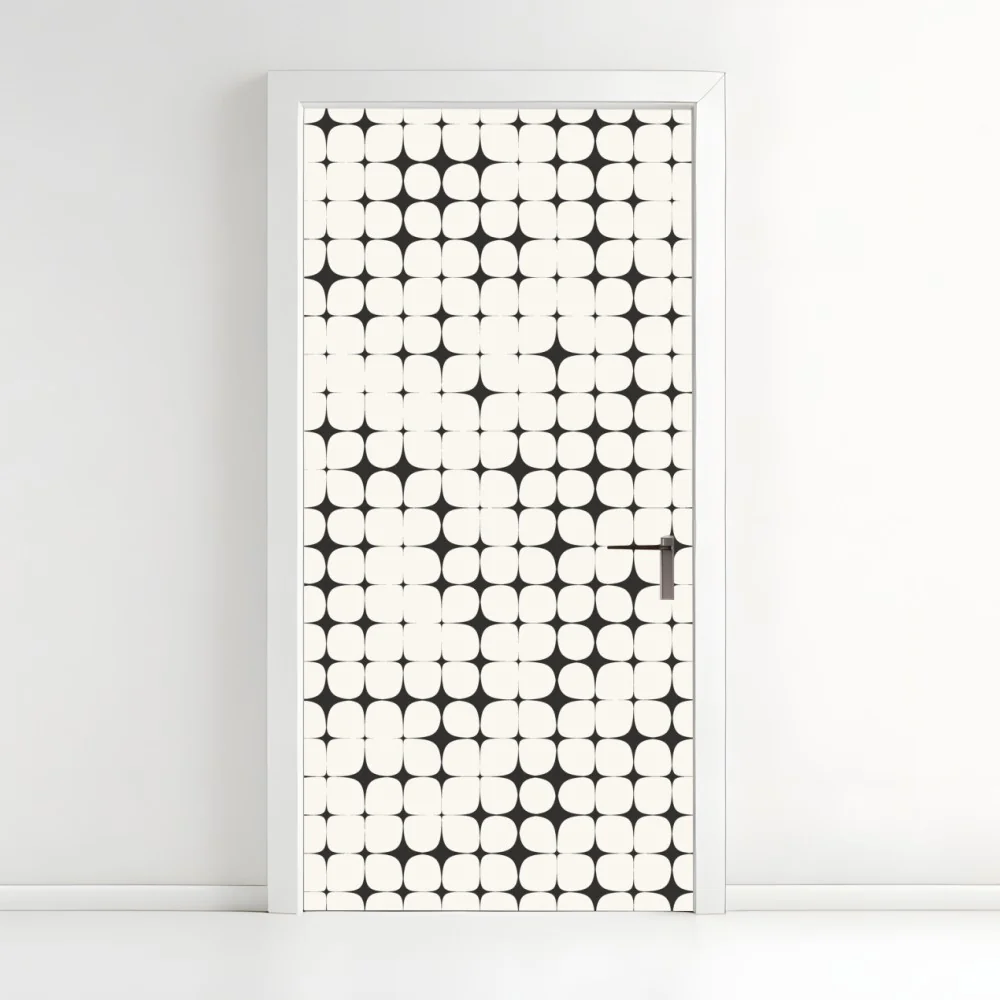 Türaufkleber monochromes geometrisches punktmuster – Wallnifity® Türaufkleber monochromes geometrisches punktmuster – Wallnifity®
