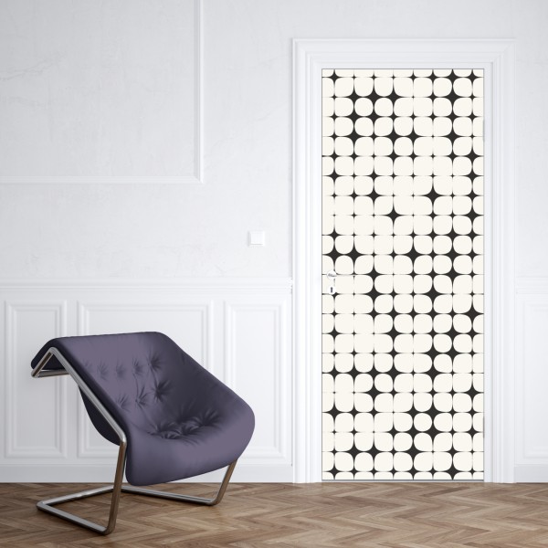Türaufkleber pastellmuster mit rehkitzen und hasen – Wallnifity®