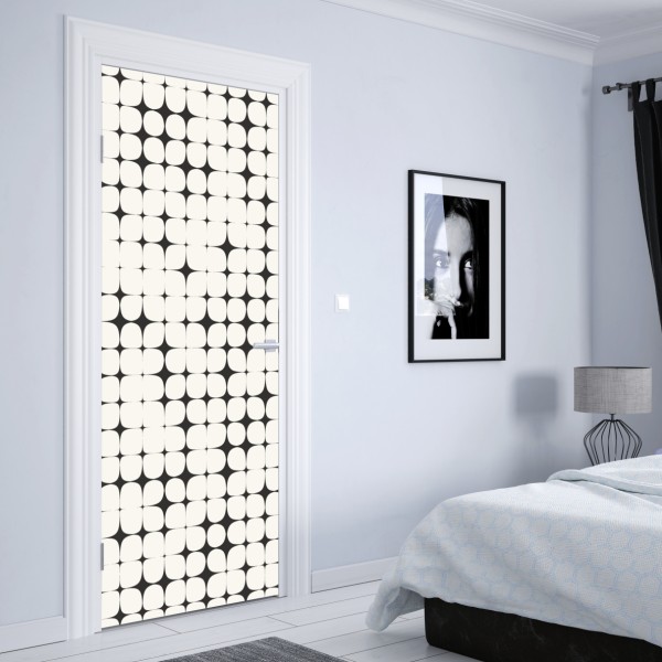 Türaufkleber monochromes geometrisches punktmuster – Wallnifity® Türaufkleber monochromes geometrisches punktmuster – Wallnifity®