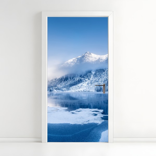 Türaufkleber ruhiges winterpanorama der Alpen – Wallnifity® Türaufkleber ruhiges winterpanorama der Alpen – Wallnifity®