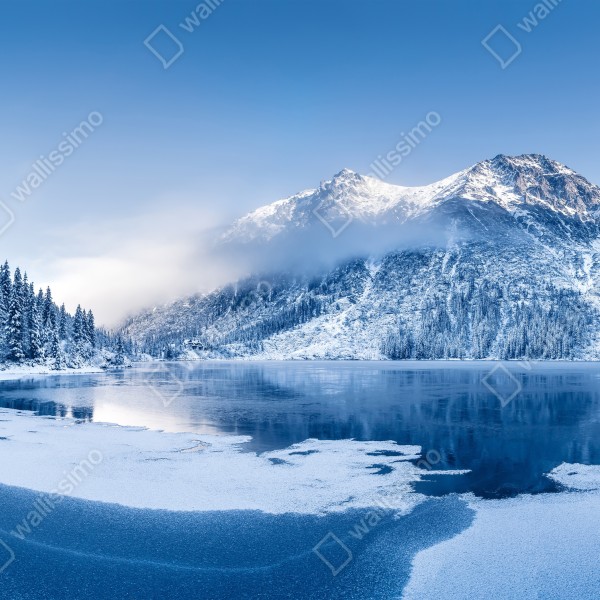 Türaufkleber ruhiges winterpanorama der Alpen – Wallnifity® Türaufkleber ruhiges winterpanorama der Alpen – Wallnifity®