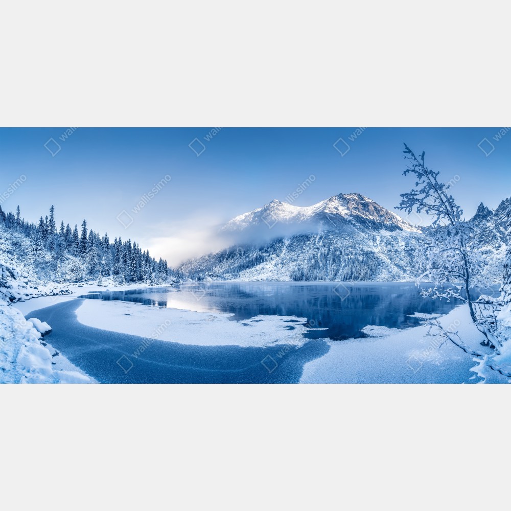 Türaufkleber ruhiges winterpanorama der Alpen – Wallnifity® Türaufkleber ruhiges winterpanorama der Alpen – Wallnifity®