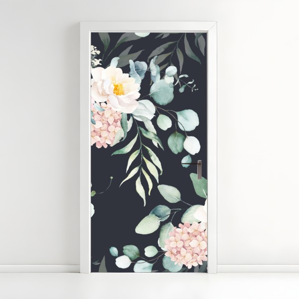 Türaufkleber tropisches kakadu-blumenmuster – Wallnifity®