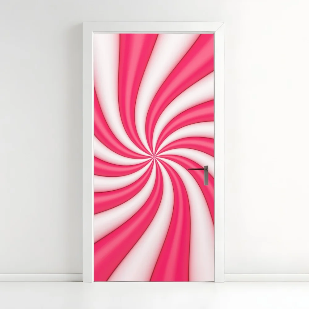 Türaufkleber rosa bonbonspirale – Wallnifity®